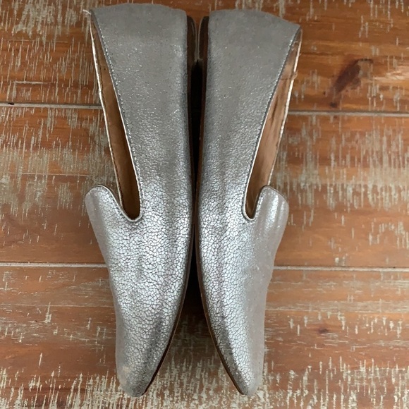 J Crew silver metallic loafer flats - Picture 9 of 11